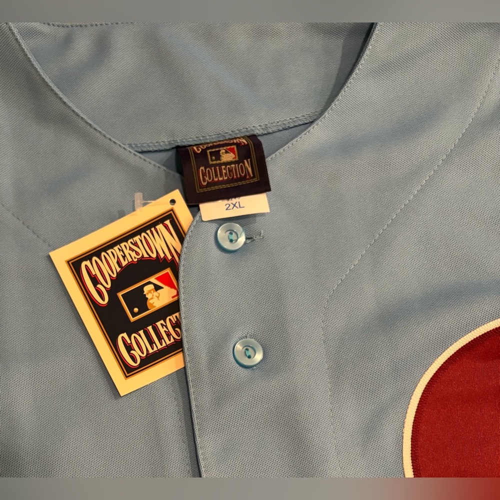 Majestic Authentic Philadelphia Phillies Cooperstown Throwback Jersey Men’s 2XL - Picture 4 of 6
